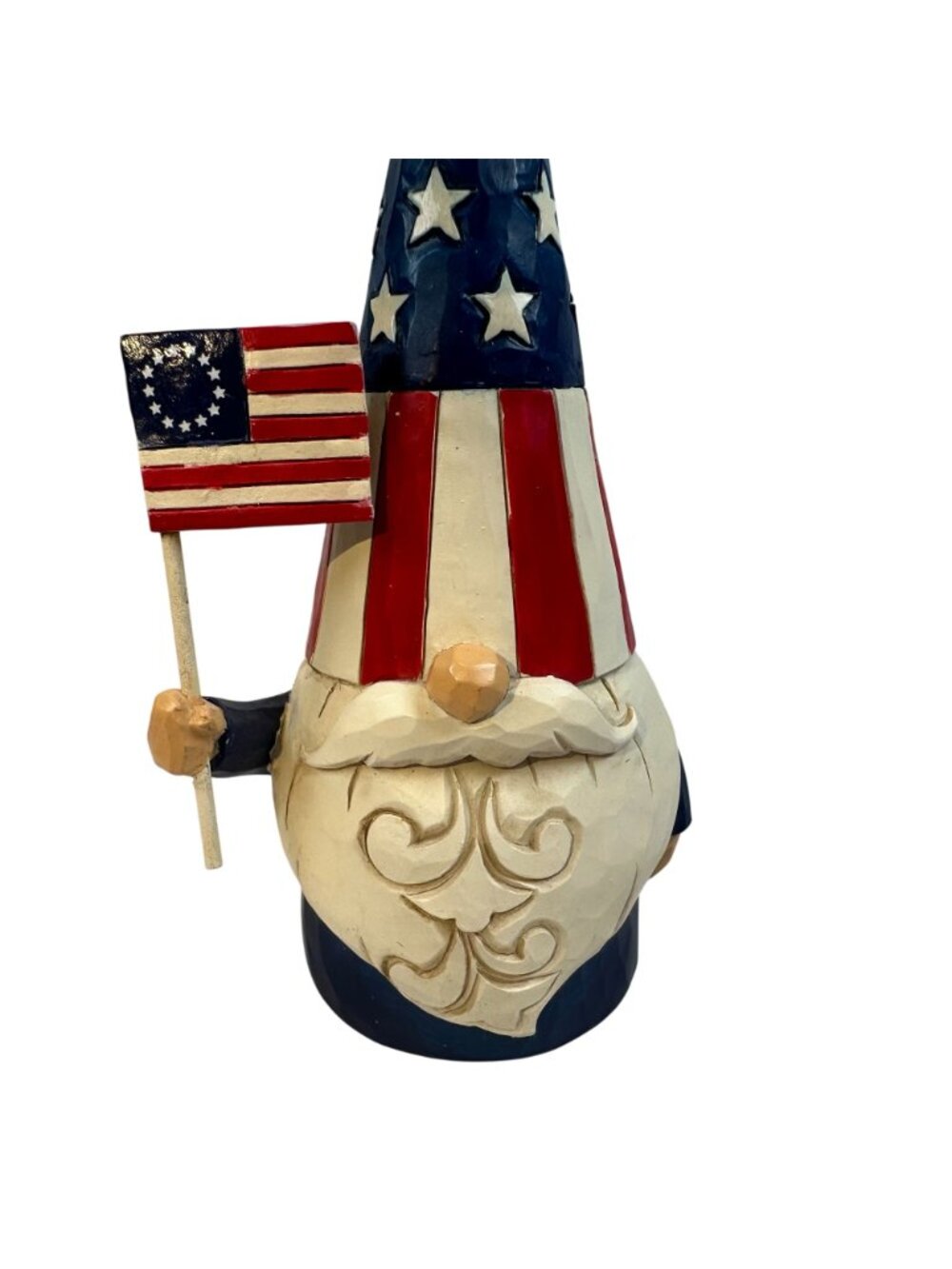 Jim Shore Patriotic Gnome Figurine Betsy Ross Flag Stars & Stripes Hat Americana - Picture 7 of 7